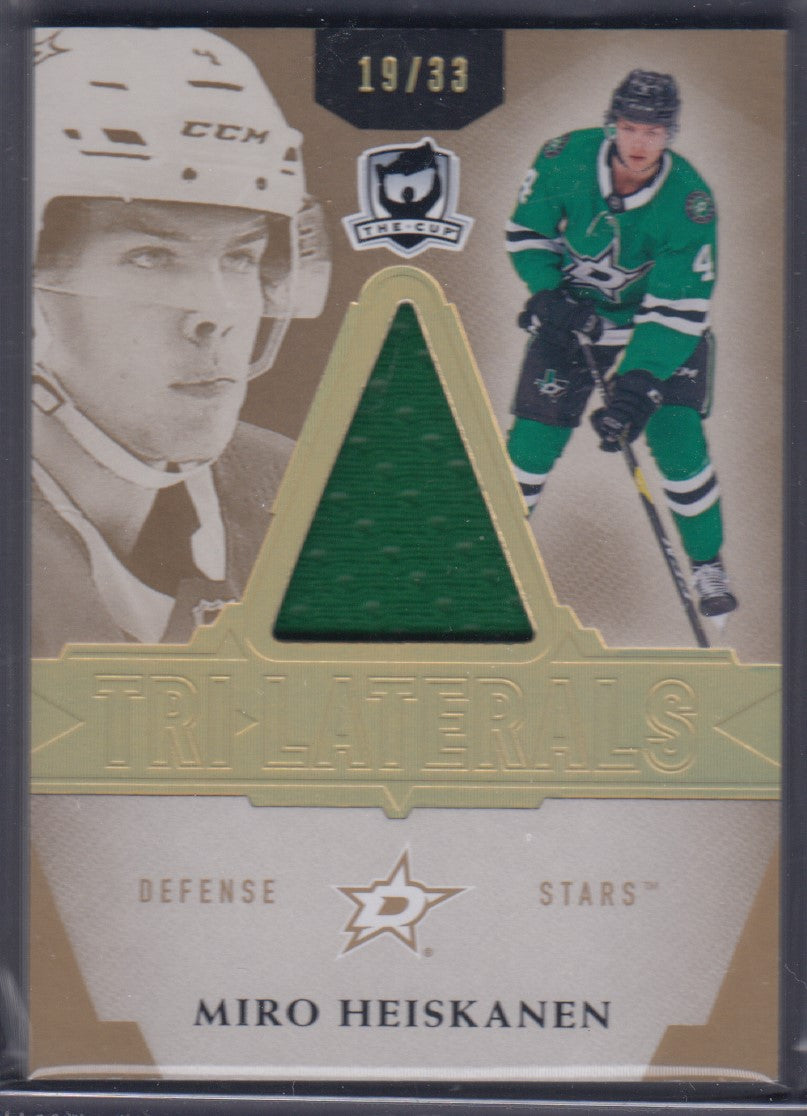 MIRO HEISKANEN, 2018 Upper Deck The Cup Tri Laterals Patch #TL-MH, /33