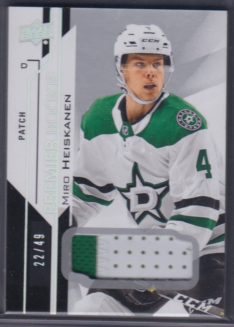 MIRO HEISKANEN, 2018 Upper Deck Premier Rookie Patch #94, /49