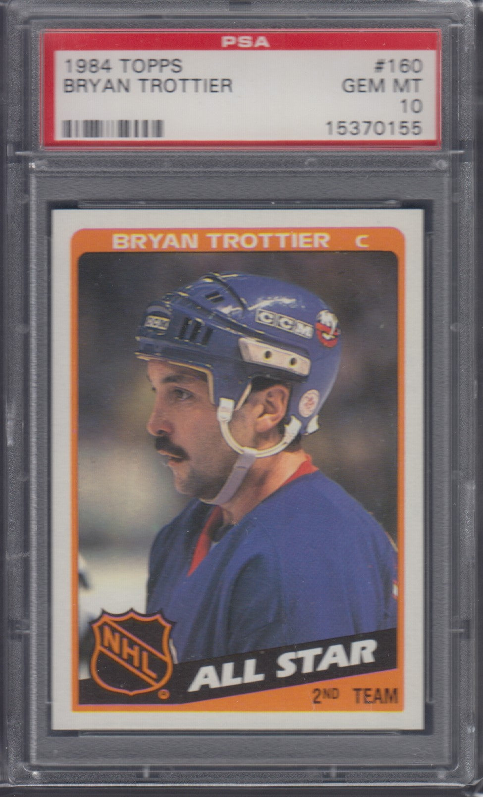 BRYAN TROTTIER, 1984 Topps #160, PSA 10