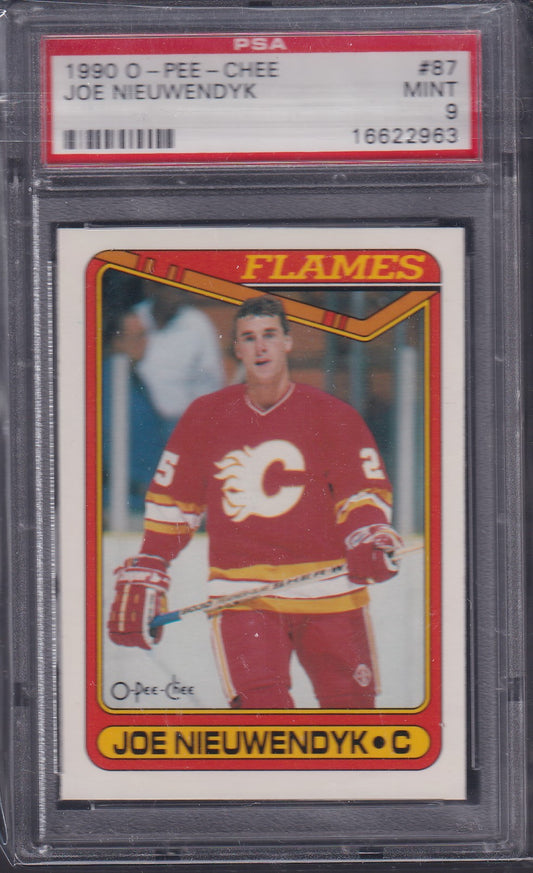 JOE NIEUWENDYK, 1990 O-Pee-Chee #87, PSA 9