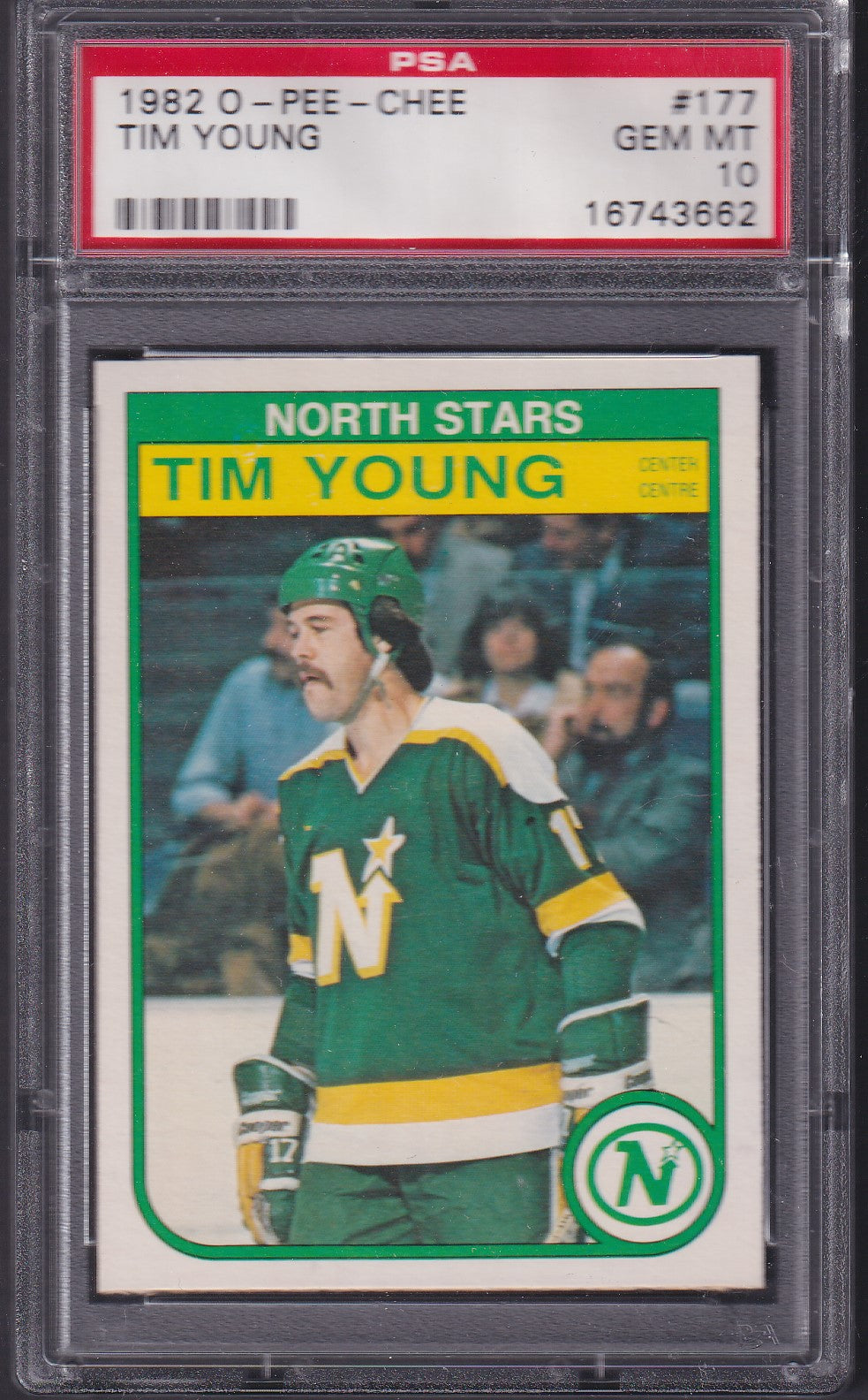 TIM YOUNG, 1982 O-Pee-Chee #177, PSA 10