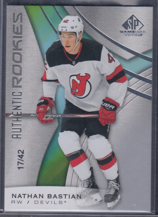 NATHAN BASTIAN, 2019 SP Game Used Authentic Rookies #153, /42