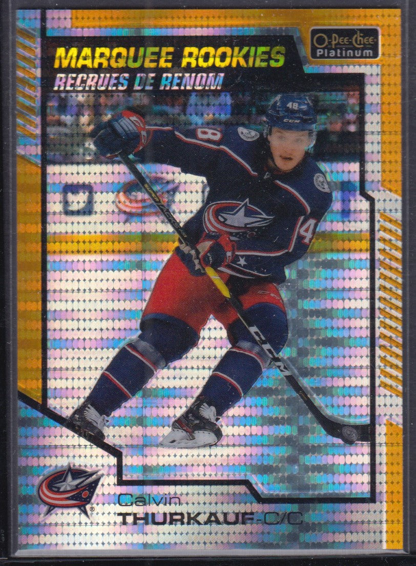 CALVIN THURKAUF, 2020 O-Pee-Chee Platinum Rookies SEISMIC GOLD #186, /50