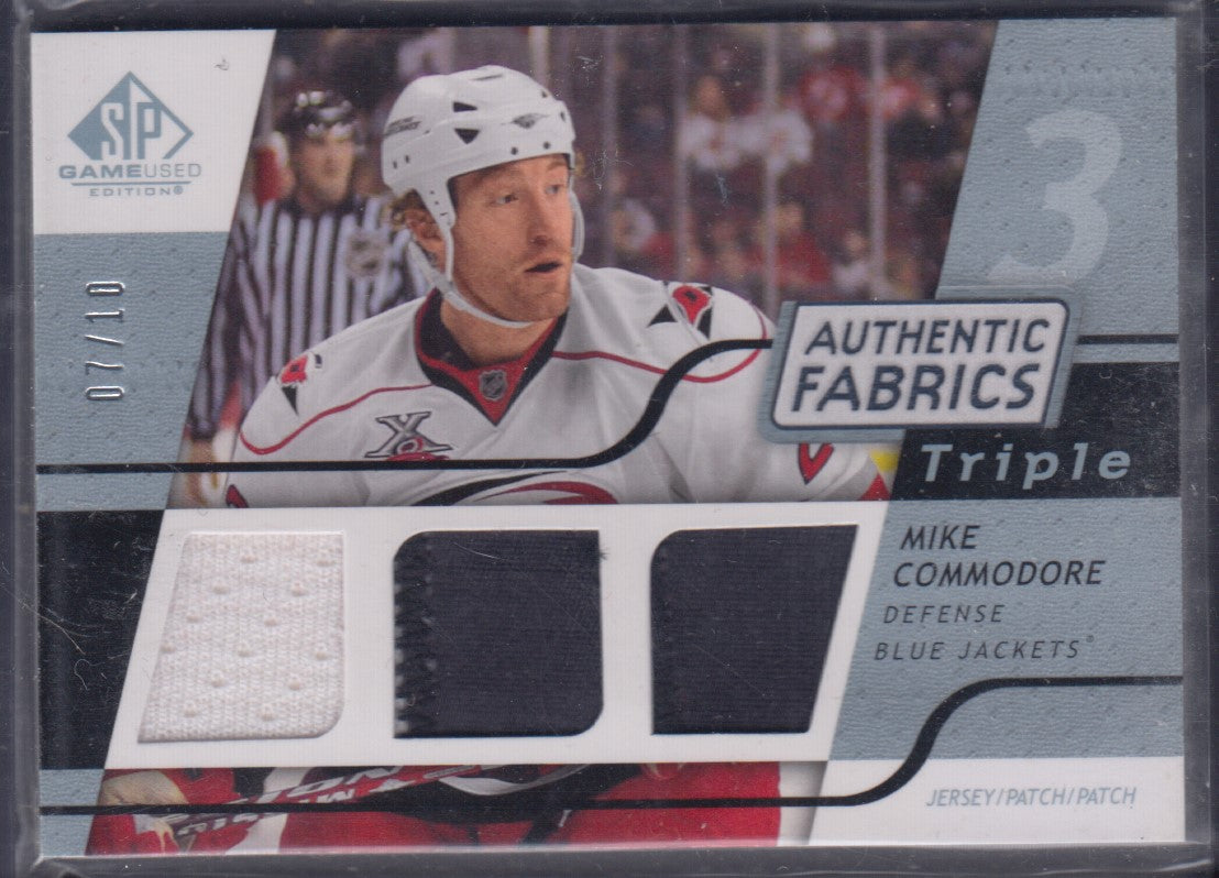 MIKE COMMODORE, 2008 SP Authentic Fabrics Triple #3AF-CM, Patch, /10