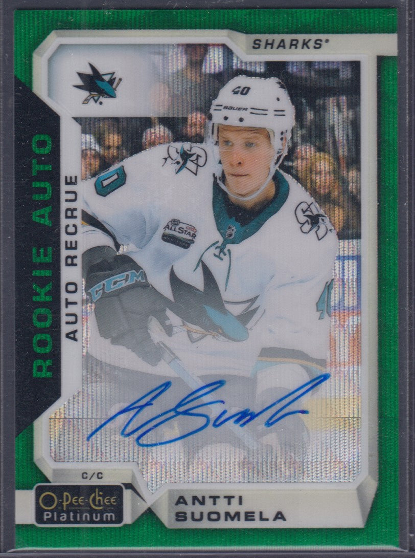 ANTTI SUOMELA, 2018 O-Pee-Chee Platinum Rookie Auto EMERALD SURGE #R-AN, /10