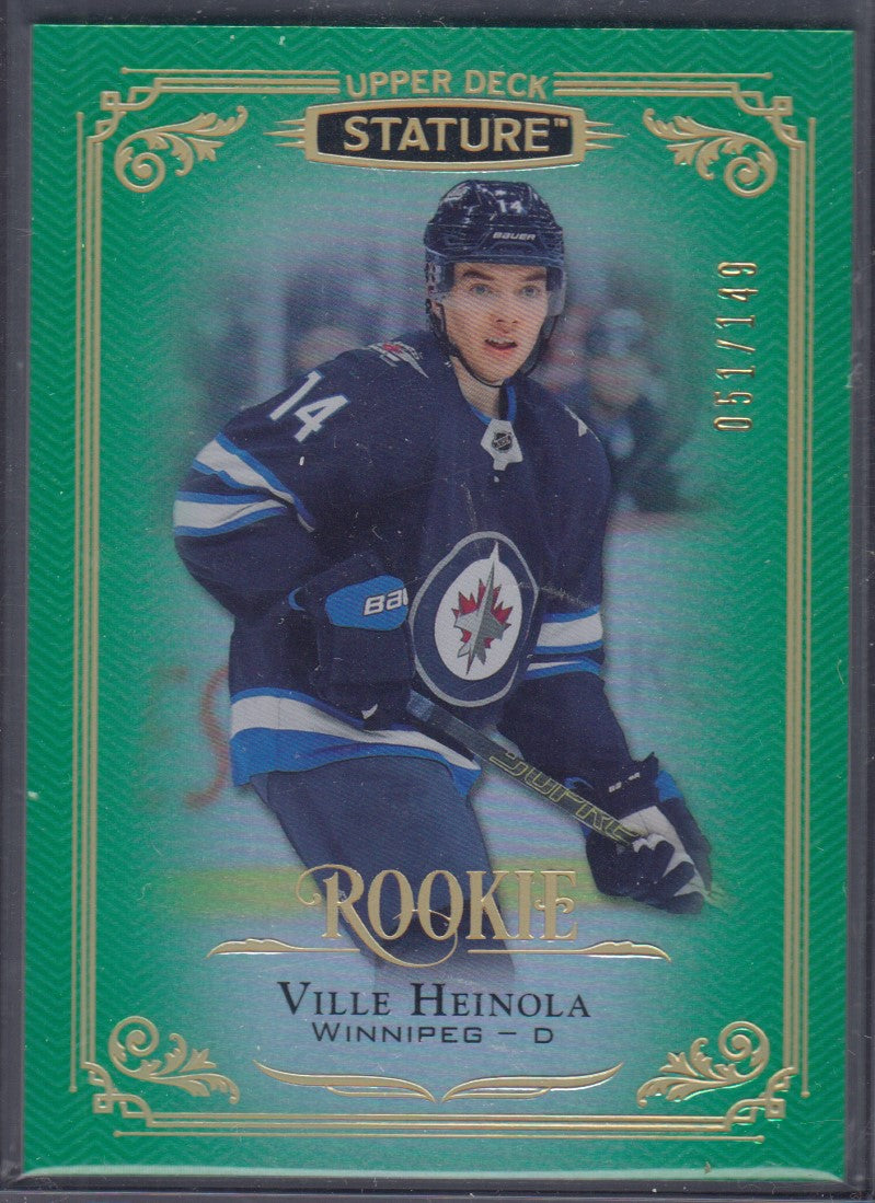 VILLE HEINOLA, 2019 Upper Deck Stature Rookie GREEN #162, /149