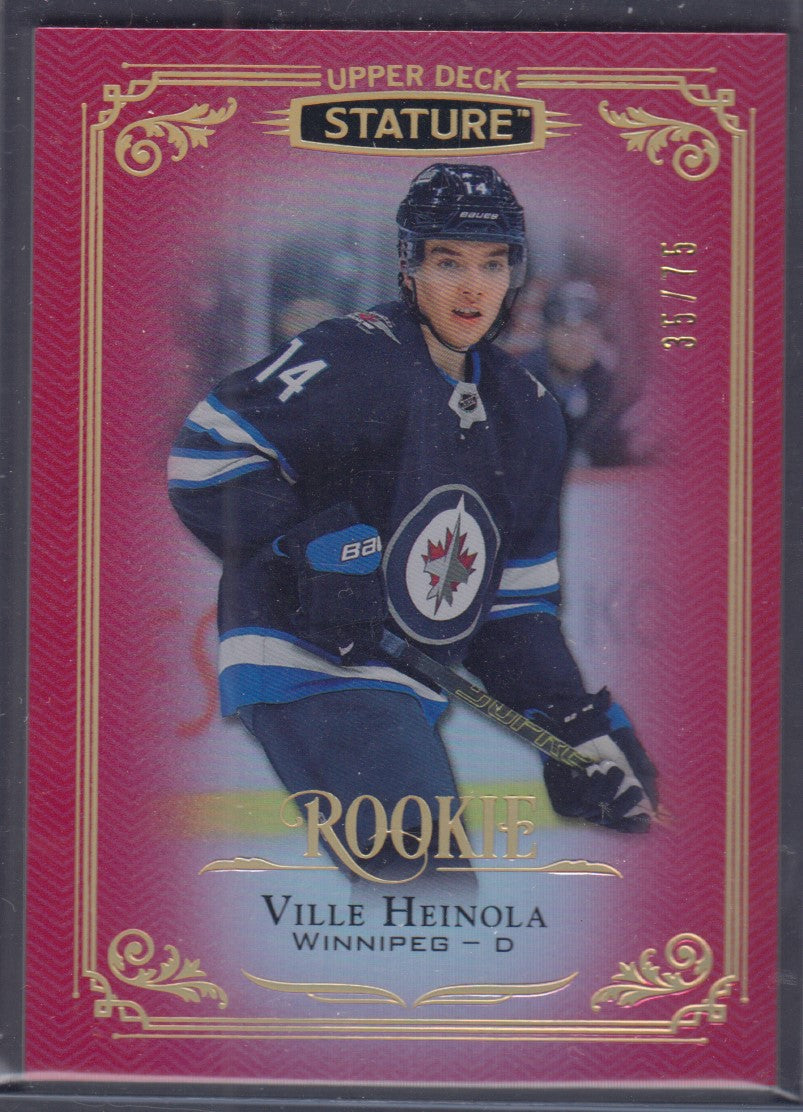 VILLE HEINOLA, 2019 Upper Deck Stature Rookie RED #162, /75