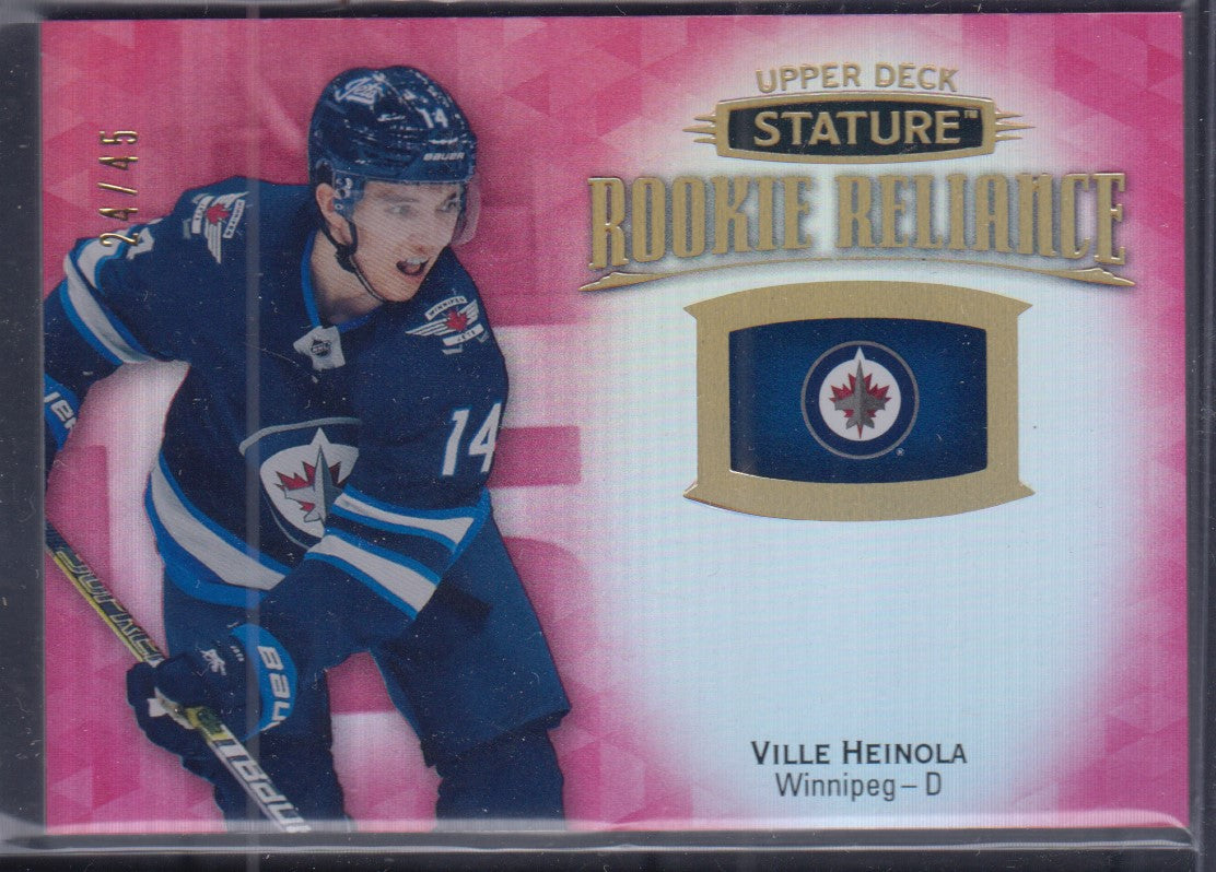 VILLE HEINOLA, 2019 Upper Deck Stature Rookie Reliance PINK #RR-13, /45