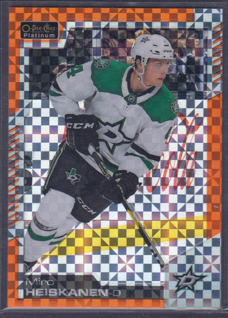 MIRO HEISKANEN, 2020 O-Pee-Chee Platinum ORANGE CHECKERS #44, /25