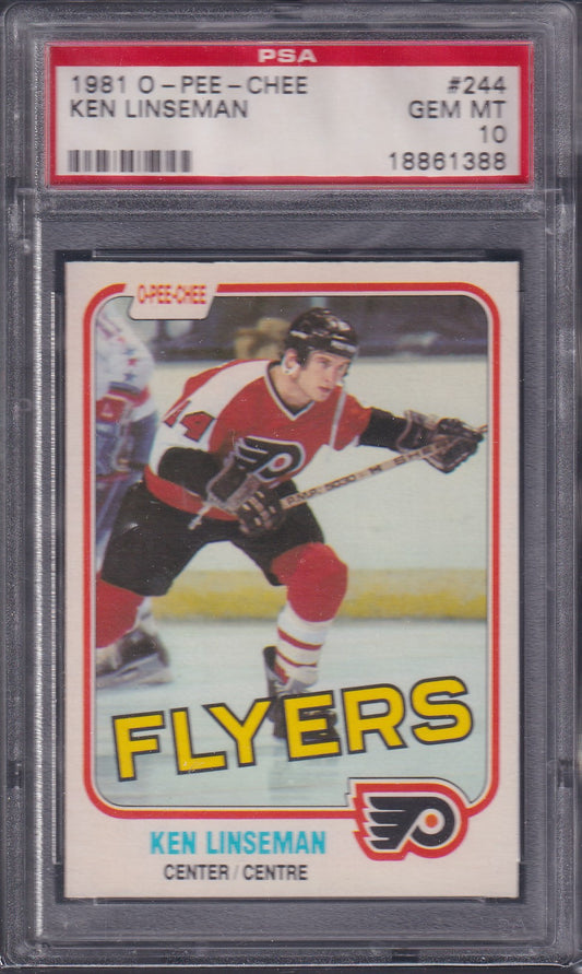 KEN LINSEMAN, 1981 O-Pee-Chee #244, PSA 10