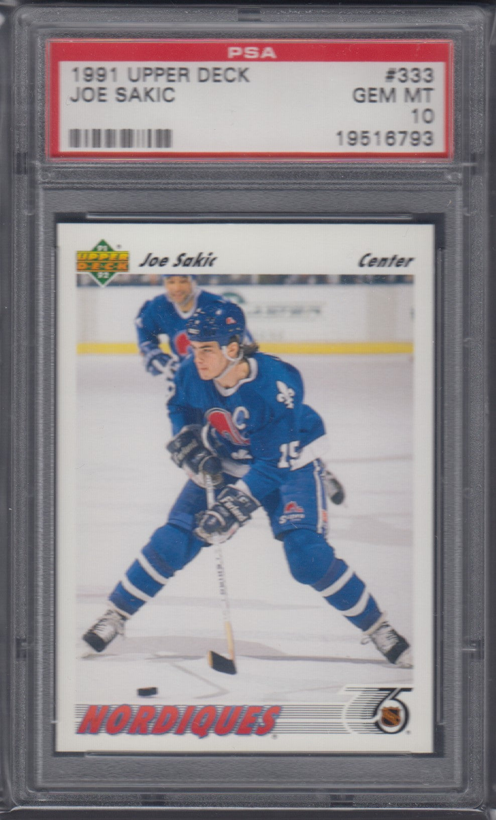 JOE SAKIC, 1991 Upper Deck #333, PSA 10