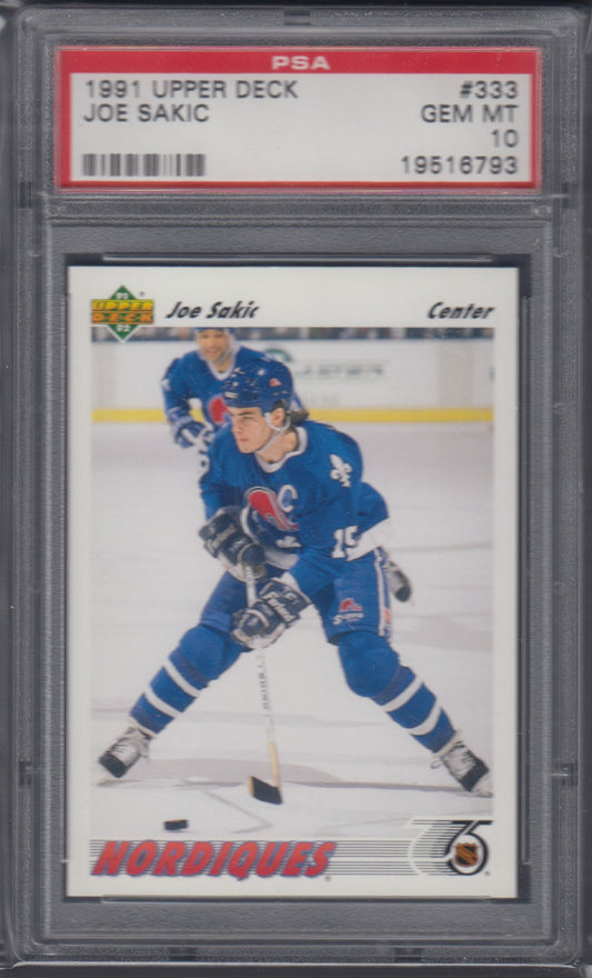 JOE SAKIC, 1991 Upper Deck #333, PSA 10