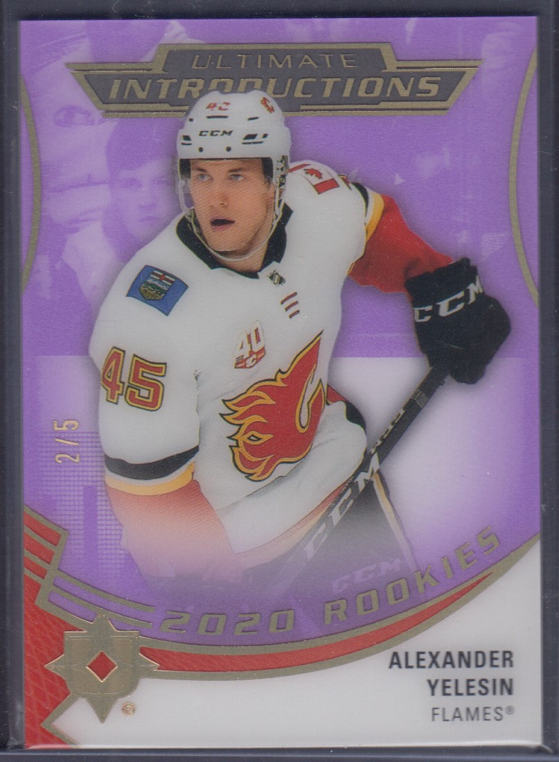 ALEXANDER YELESIN, 2020 Upper Deck Ultimate Introductions Rookie PINK #UI-18, /5