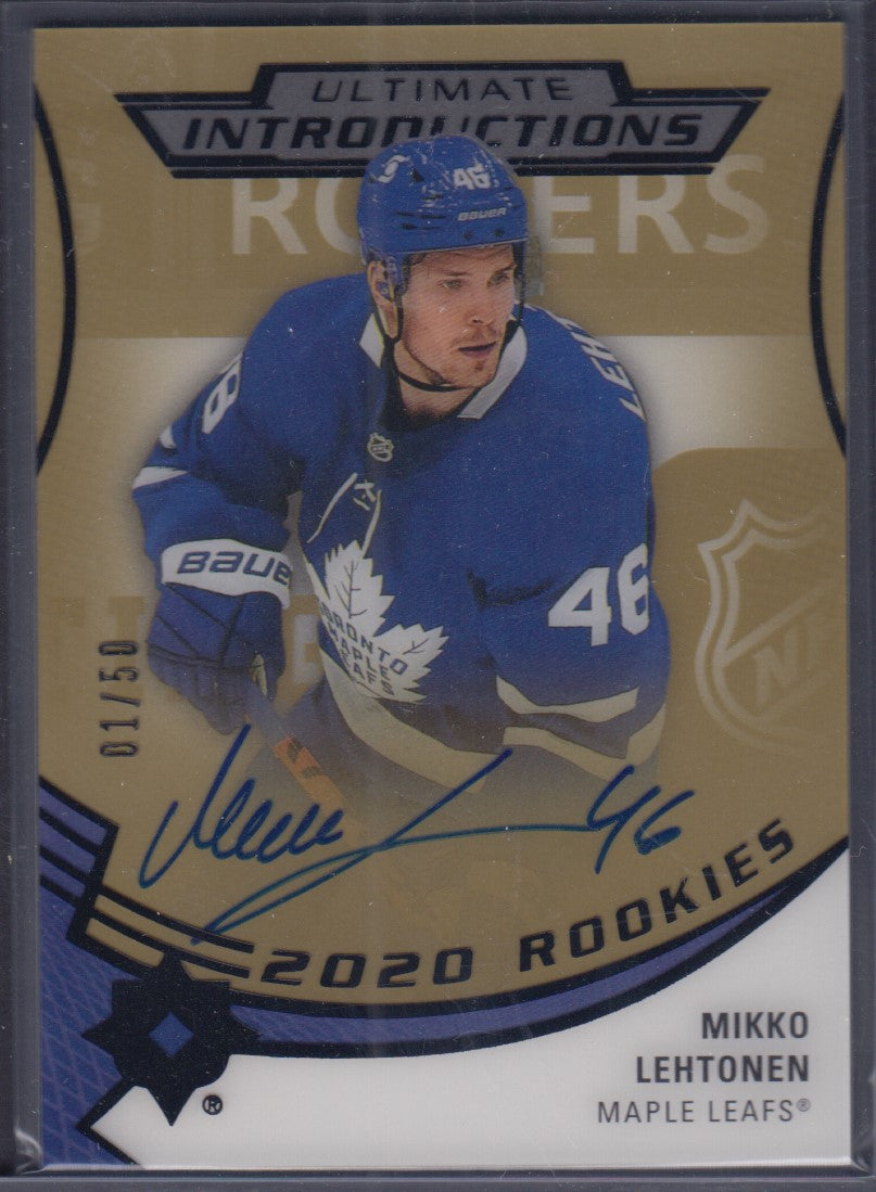 MIKKO LEHTONEN - 2020 Upper Deck Young Guns Clear Cut Auto #RT-MK, /50