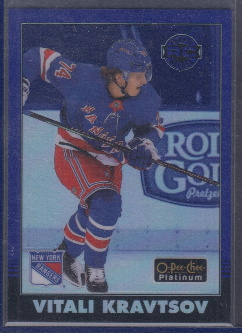 VITALI KRAVTSOV, 2020 O-Pee-Chee Platinum Rookie BLUE RAINBOW #R-77, /149