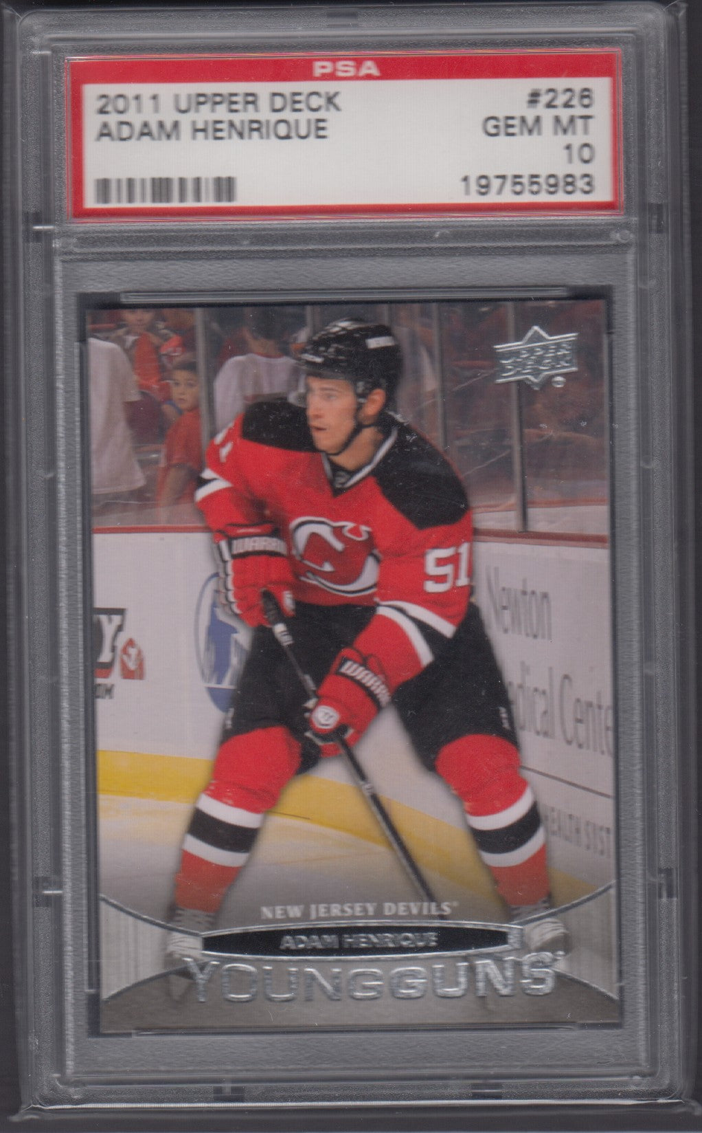 ADAM HENRIQUE, 2011 Upper Deck Young Guns #226, PSA 10
