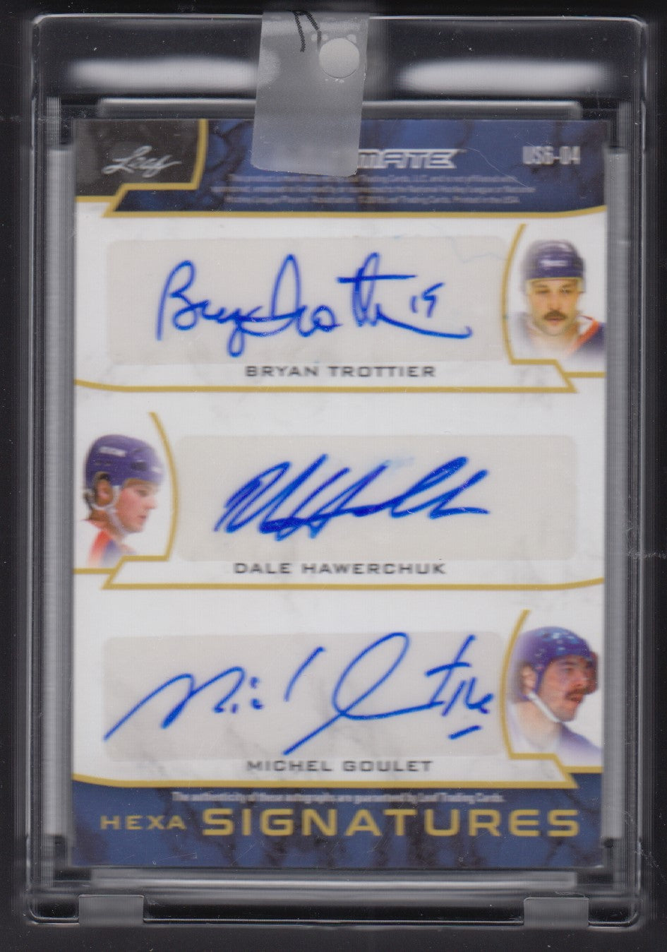 MODANO, HULL, ROENICK, TROTTIER, HAWERCHUK, GOULET, 2019 Leaf Hexa Signatures /2