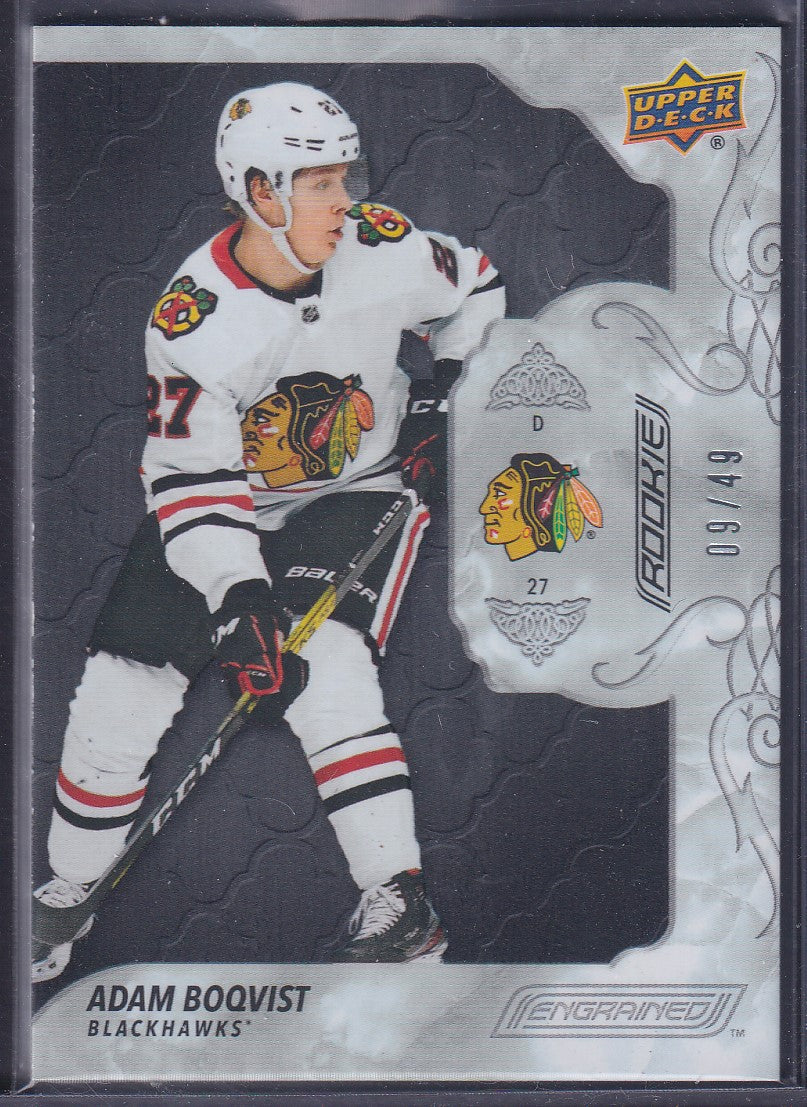 ADAM BOQVIST, 2019 Upper Deck Engrained Rookie #71, /49