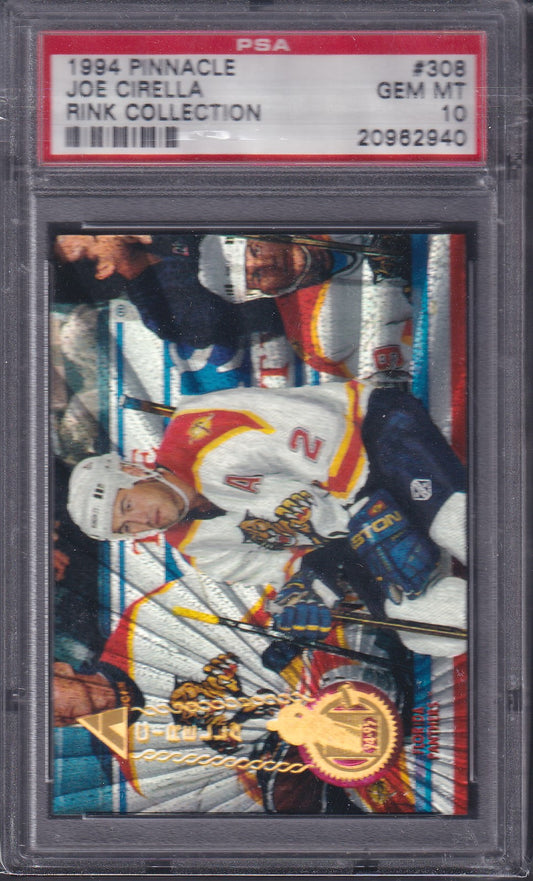 JOE CIRELLA, 1994 Pinnacle Rink Collection #308, PSA 10