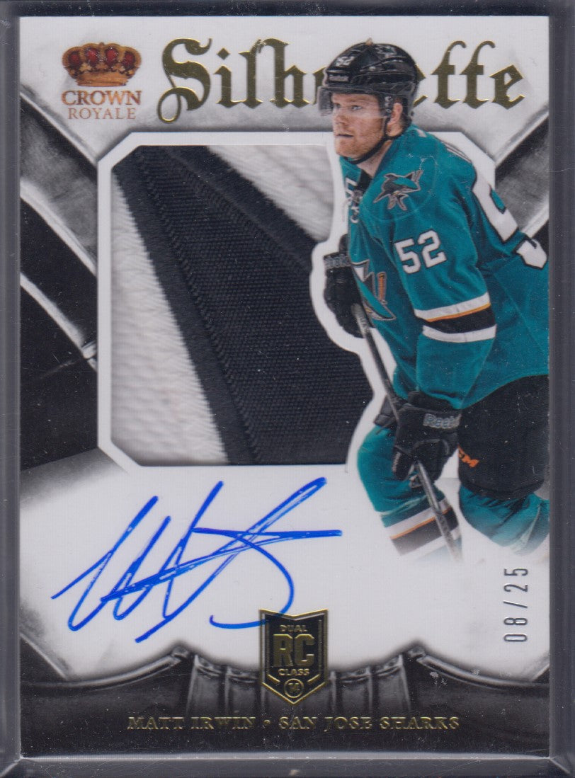 MATT IRWIN, 2013 Crown Royale Silhouette #169, Auto/Patch, /25