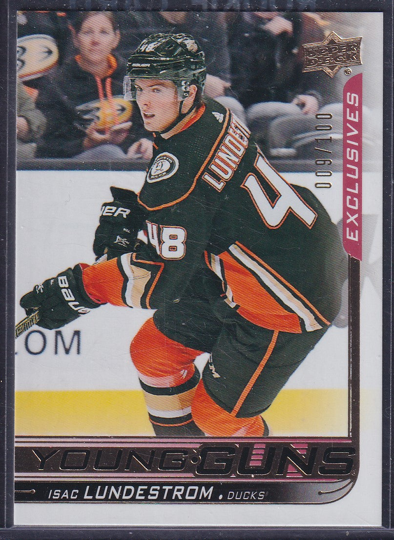 ISAC LUNDESTROM, 2018 Upper Deck Young Guns UD EXCLUSIVES #466, /100
