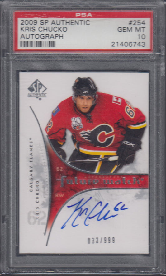 KRIS CHUCKO, 2009 SP Authentic Autograph #254, PSA 10