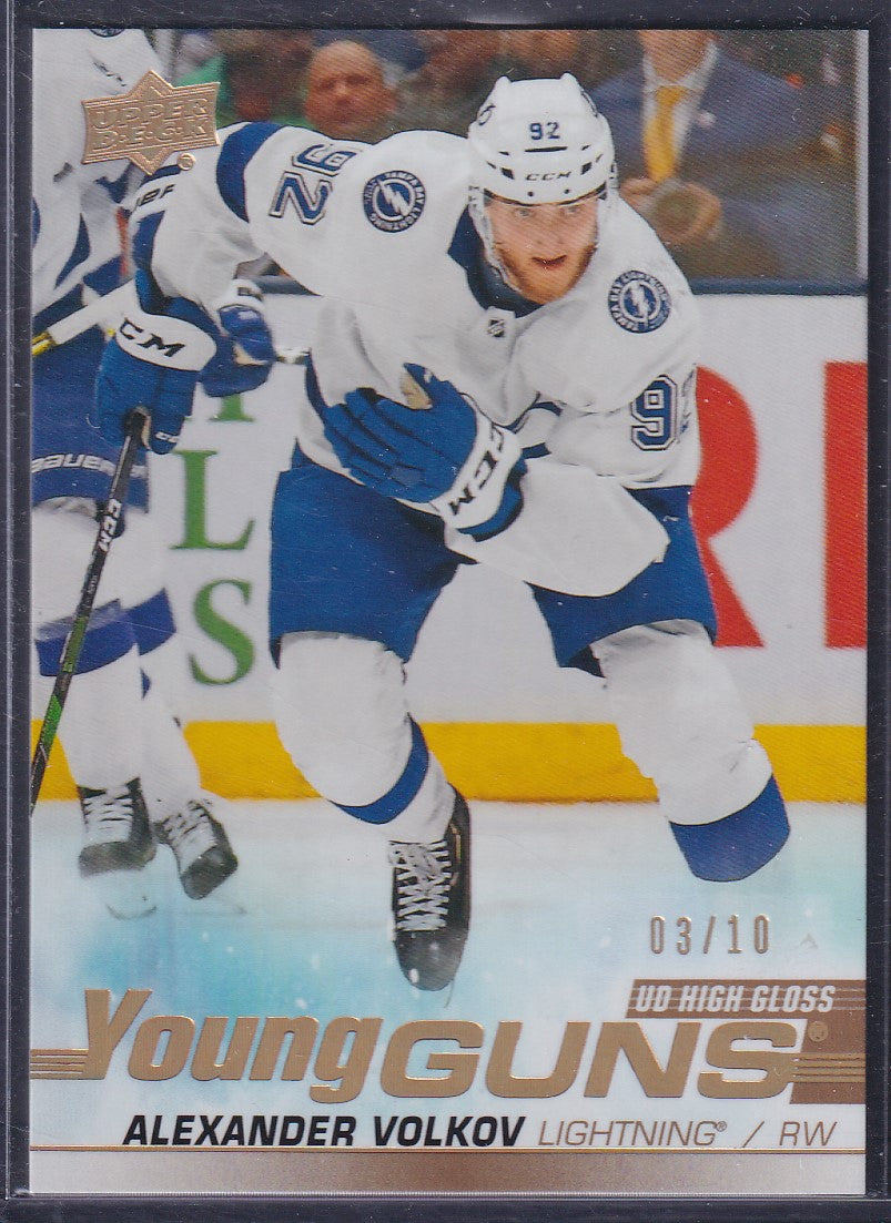 ALEXANDER VOLKOV, 2019 Upper Deck Young Guns HIGH GLOSS #488, /10