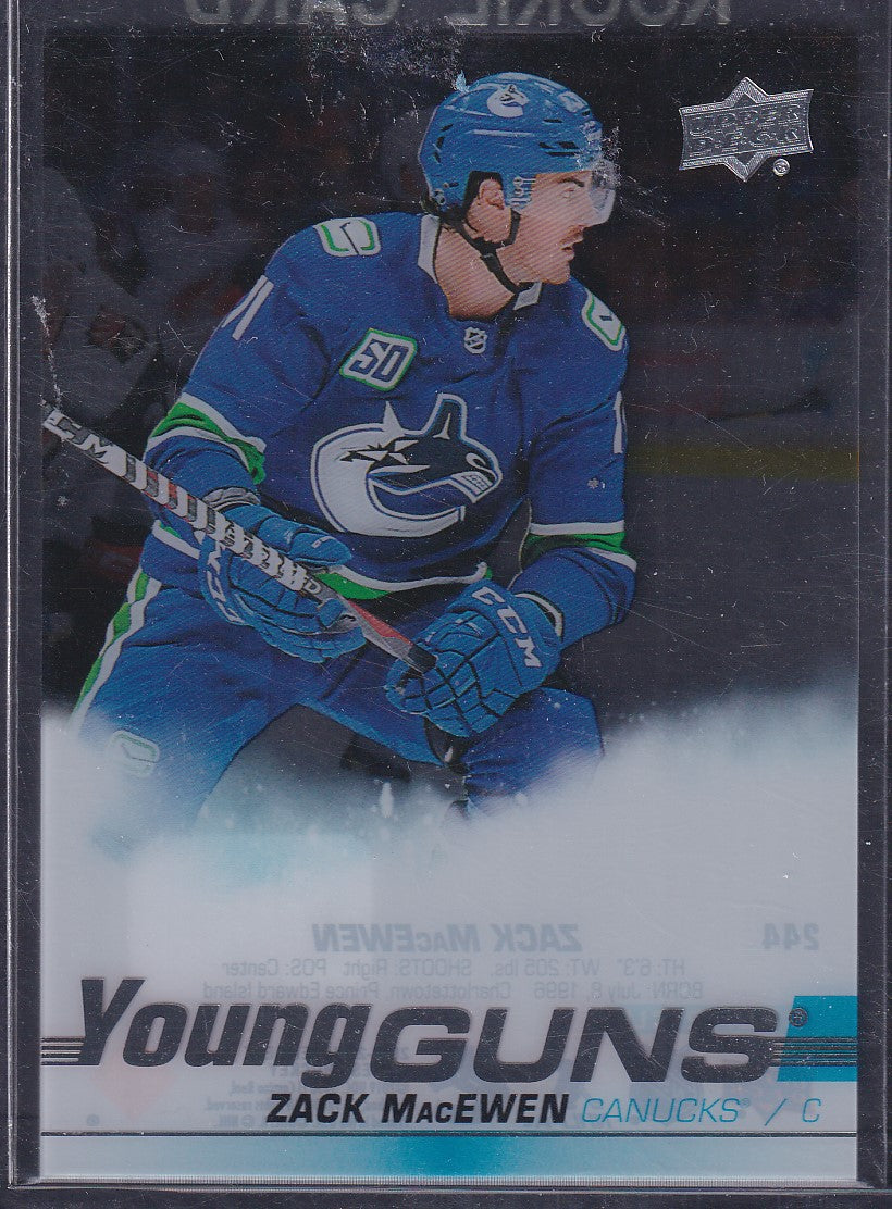 ZACK MACEWEN, 2019 Upper Deck Young Guns CLEAR CUT #244