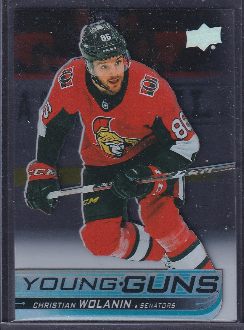 CHRISTIAN WOLANIN, 2018 Upper Deck Young Guns CLEAR CUT ACETATE #460