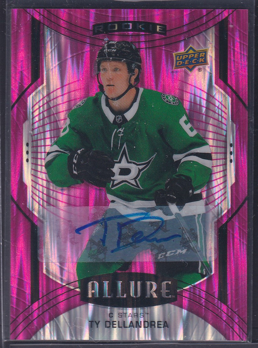 TY DELLANDREA, 2020 Upper Deck Allure Rookie MEGENTA AUTO #140, /75