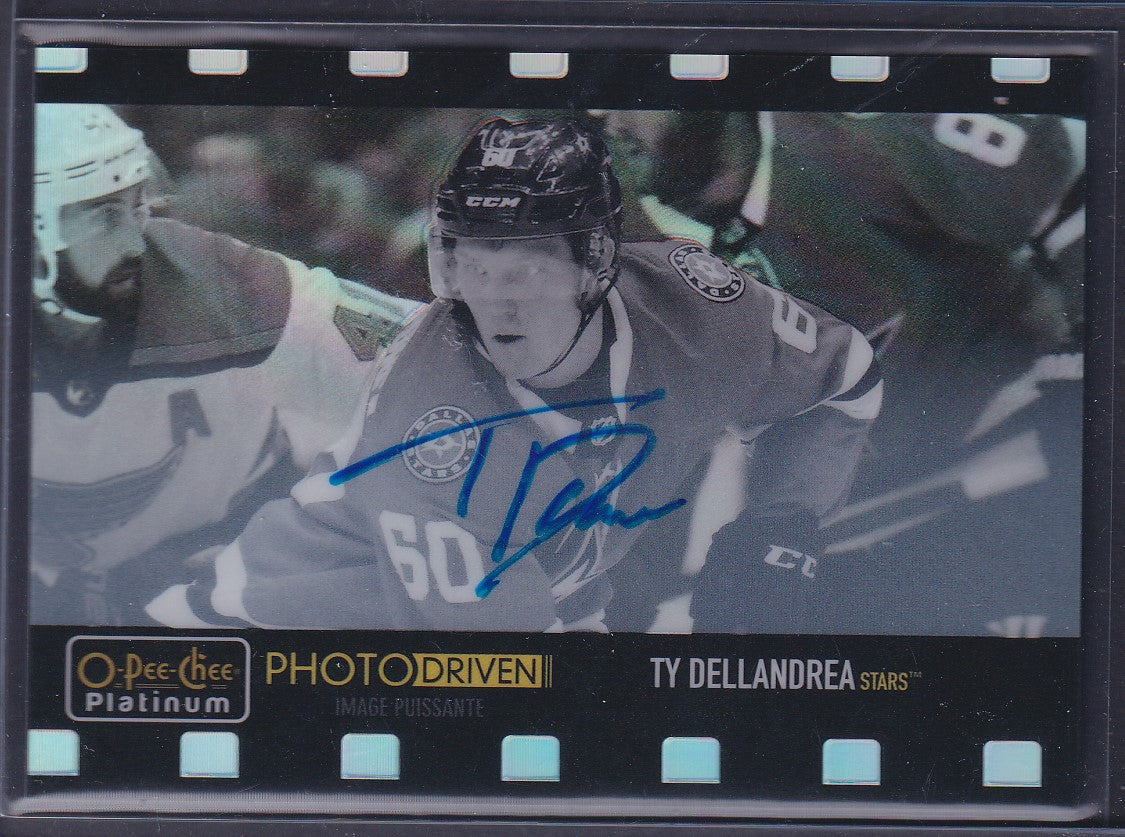 TY DELLANDREA, 2020 O-Pee-Chee Platinum Photo Driven RAINBOW AUTO #PD-23