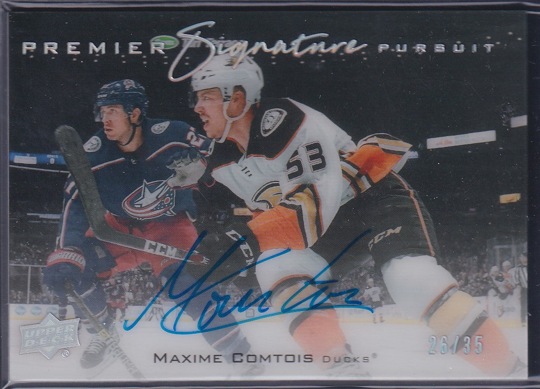 MAXIME COMTOIS - 2020 Upper Deck Premier Signature Pursuit Auto #SP-CO, /35