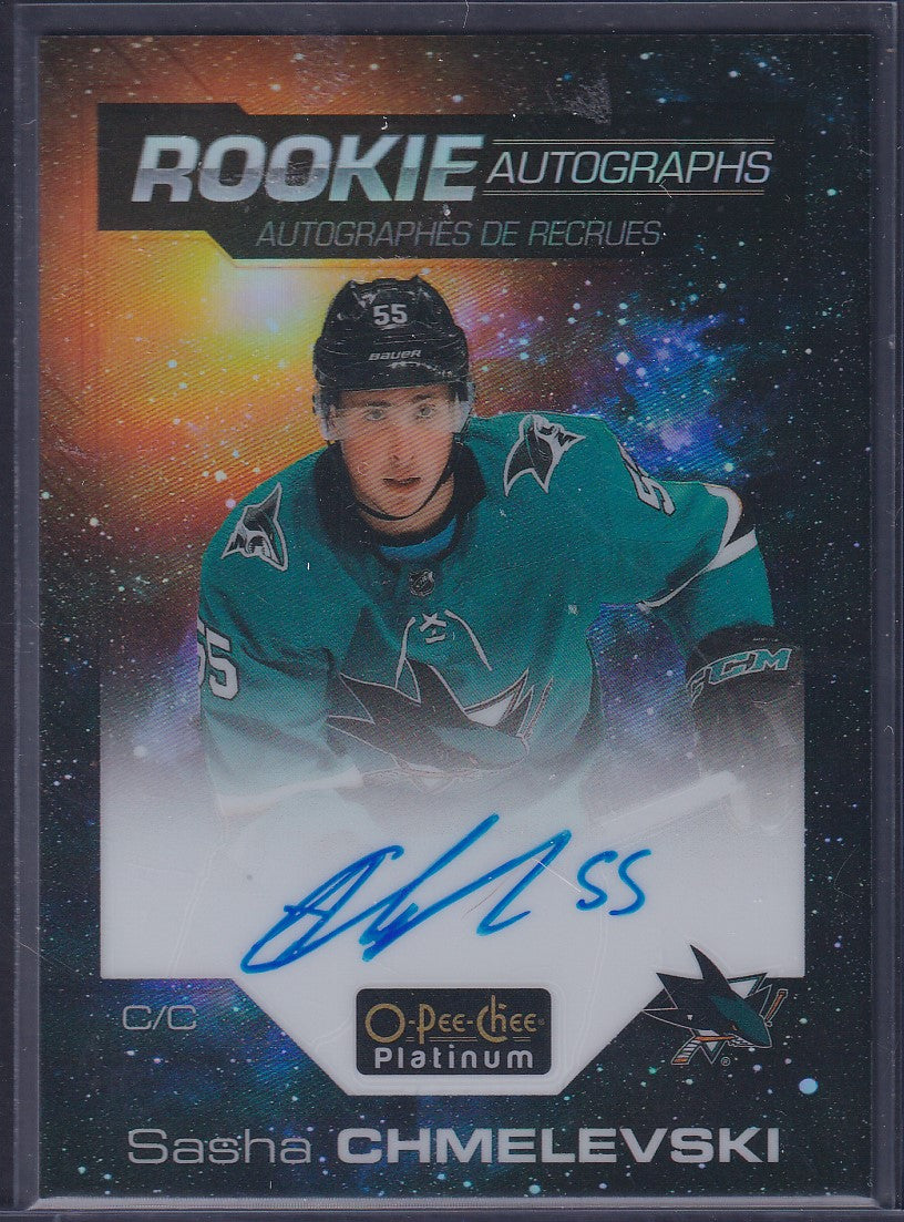 SASHA CHMELEVSKI - 2020 O-Pee-Chee Platinum Rookie COSMIC Auto #R-SC, /75