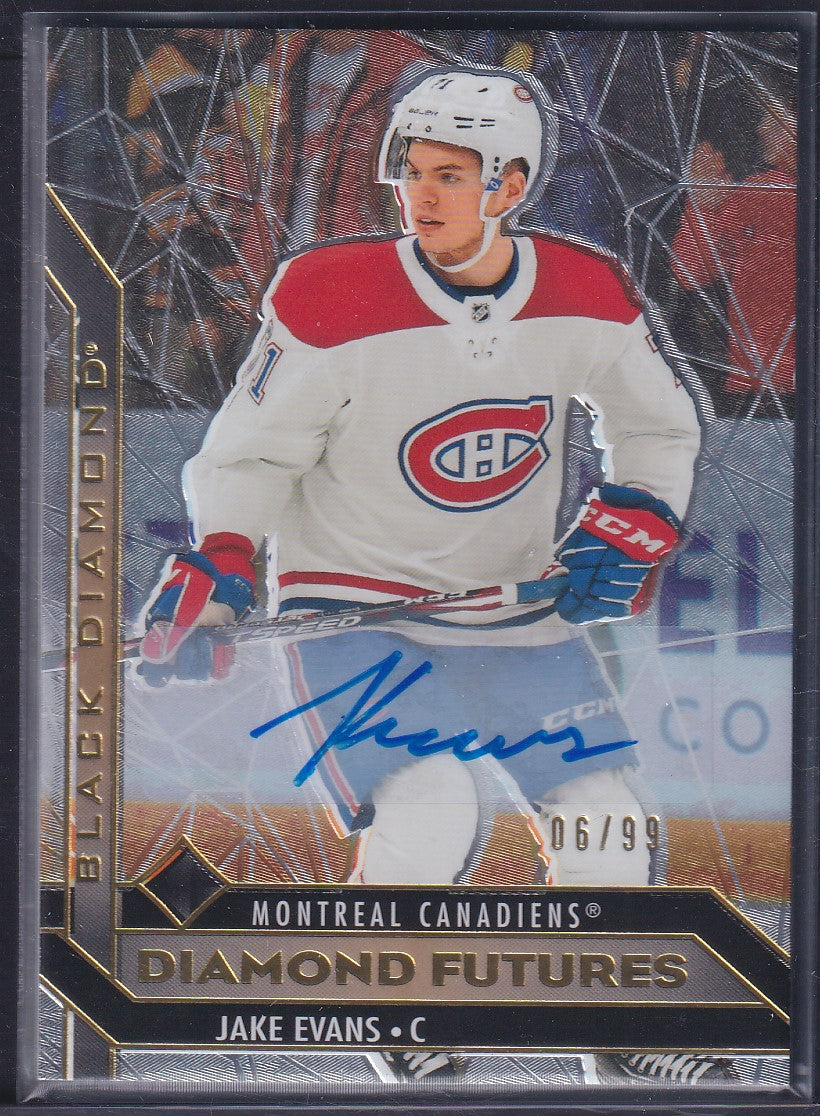 JAKE EVANS - 2020 Upper Deck Black Diamond Futures Auto #BDF-JE, /99