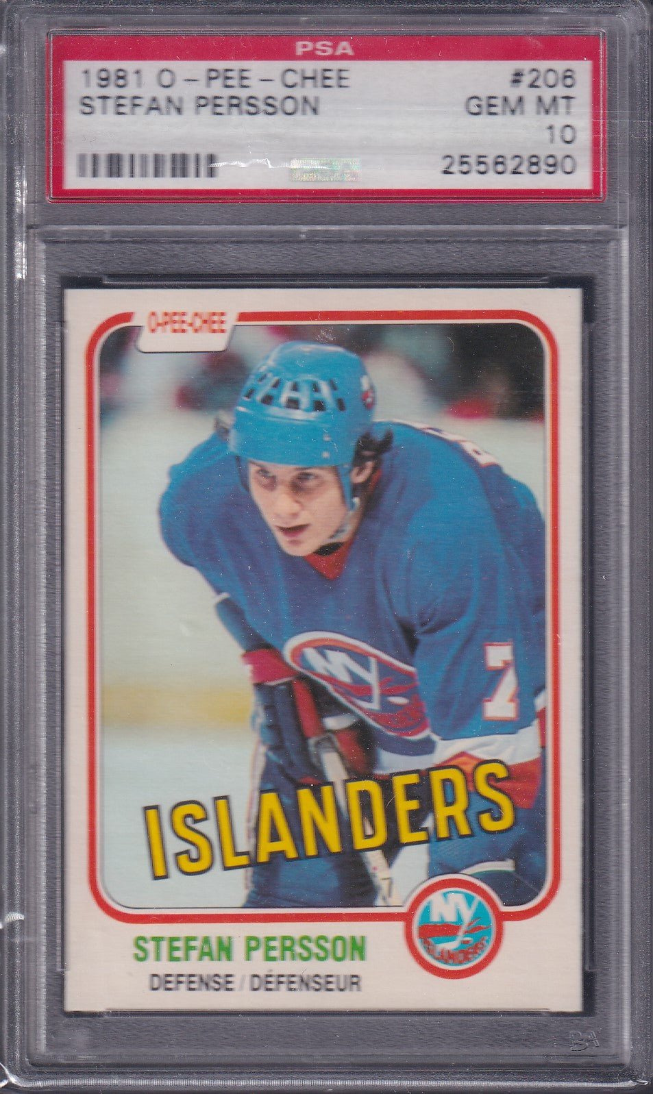 STEFAN PERSSON, 1981 O-Pee-Chee #206, PSA 10