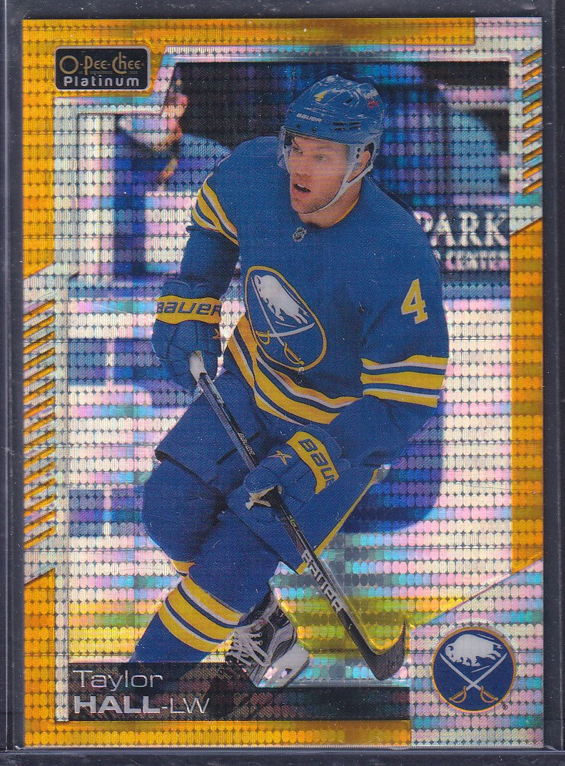 TAYLOR HALL - 2020 O-Pee-Chee Platinum SEISMIC GOLD #96, /50