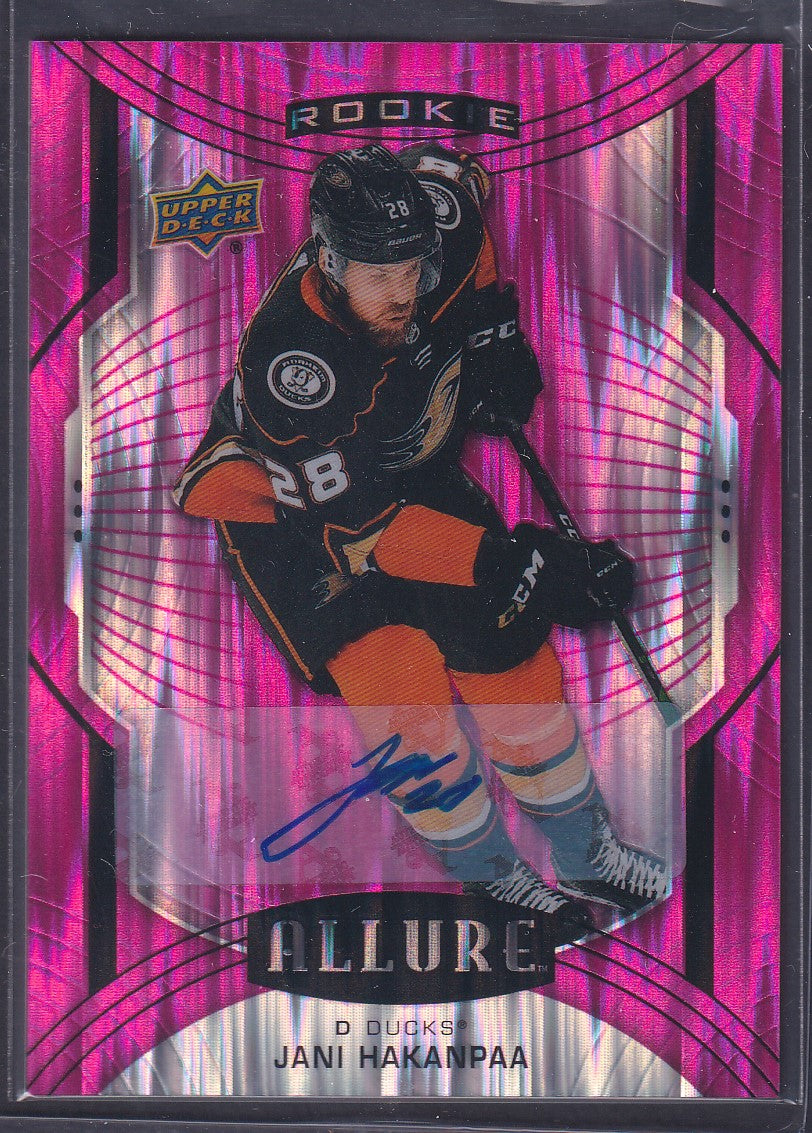 JANI HAKANPAA - 2020 Upper Deck Allure Rookie MEGENTA Auto #105, /75