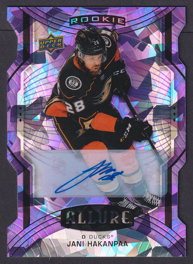 JANI HAKANPAA - 2020 Upper Deck Allure Rookie PURPLE DIAMOND Auto #105