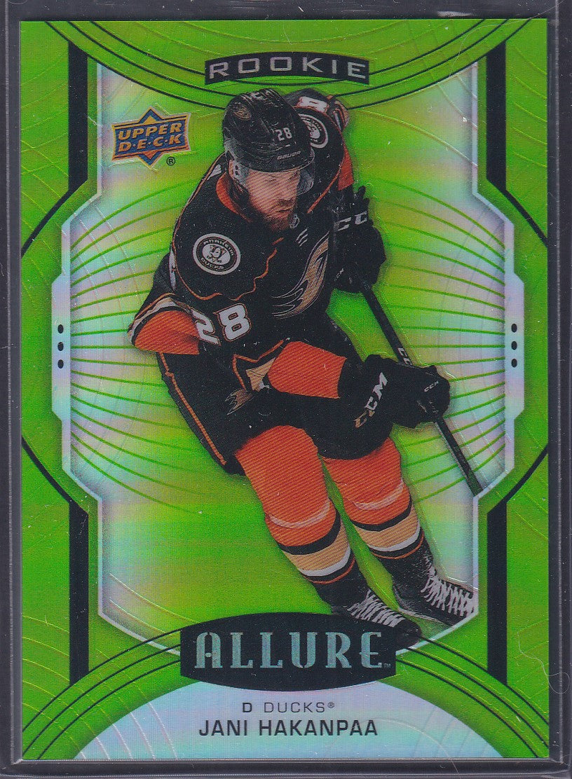JANI HAKANPAA - 2020 Upper Deck Allure Rookie GREEN QUARTZ #105, /99