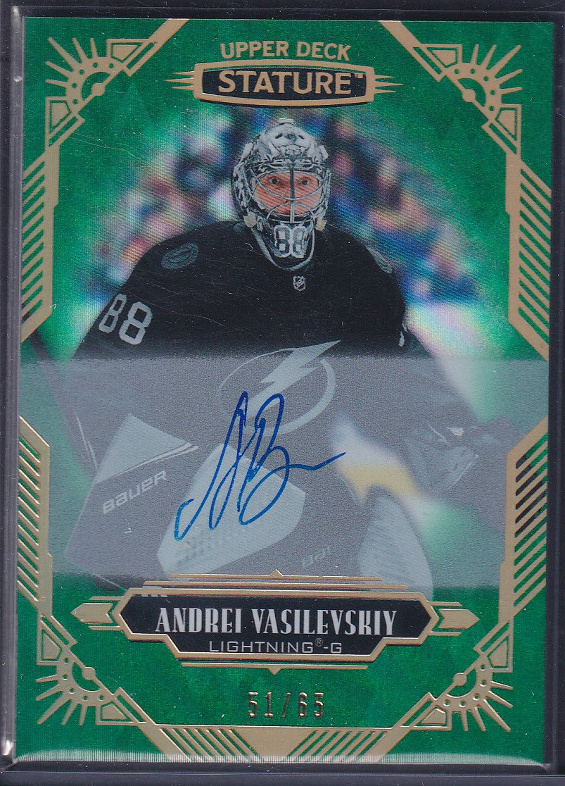 ANDREI VASILEVSKIY - 2020 Upper Deck Stature Auto #20, /65