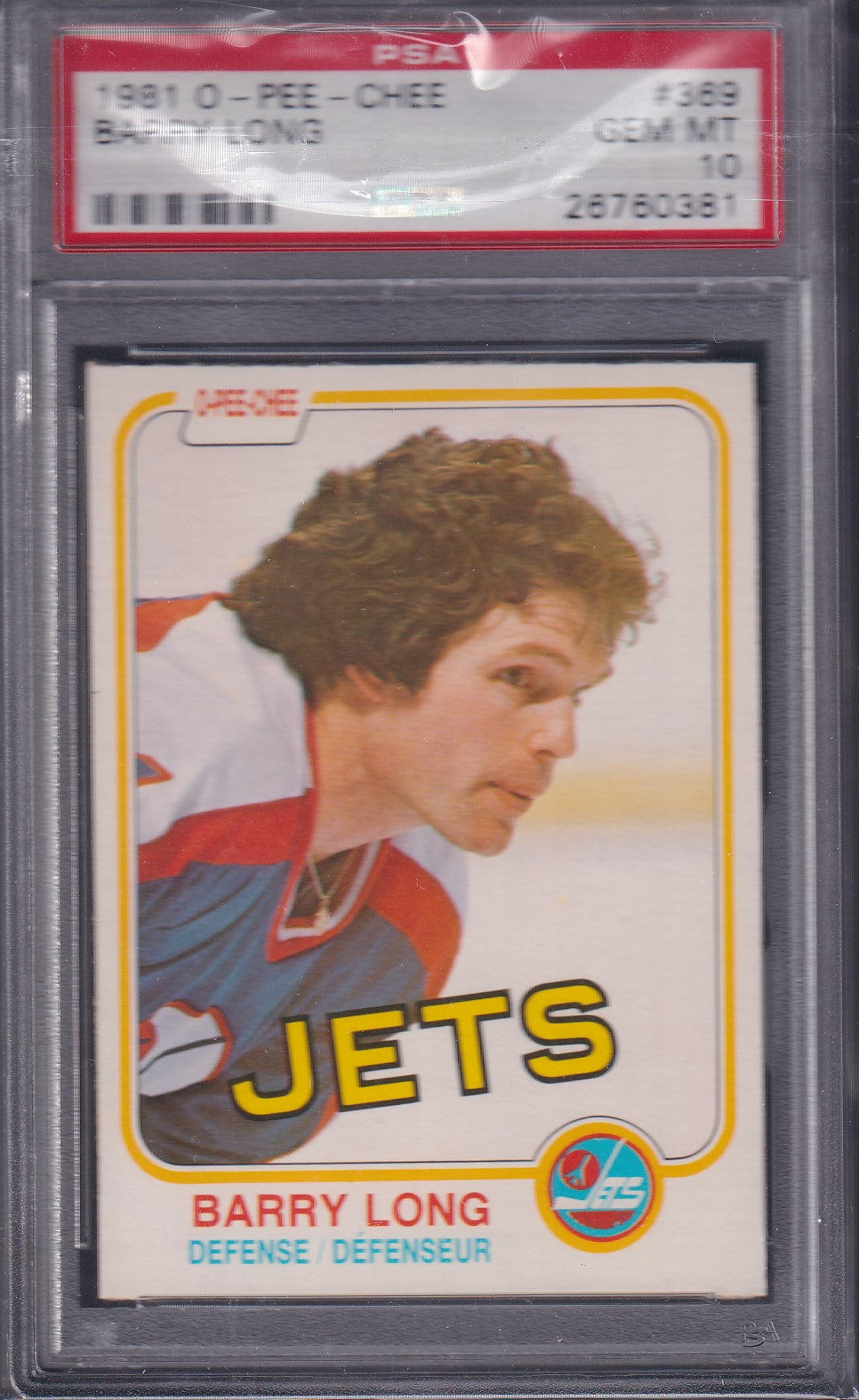 BARRY LONG, 1981 O-Pee-Chee #369, PSA 10
