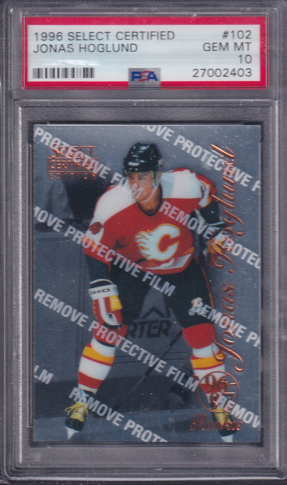 JONAS HOGLUND, 1996 Select Certified #102, PSA 10