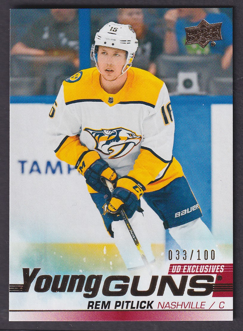 REM PITLICK - 2019 Upper Deck Young Guns UD EXCLUSIVES #456, /100
