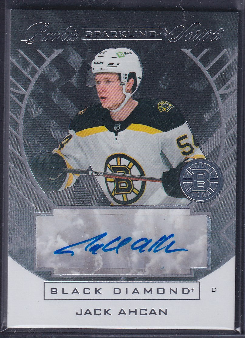 JACK AHCAN - 2021 Upper Deck Black Diamond Rookie Sparkling Scripts Auto #SC-JA