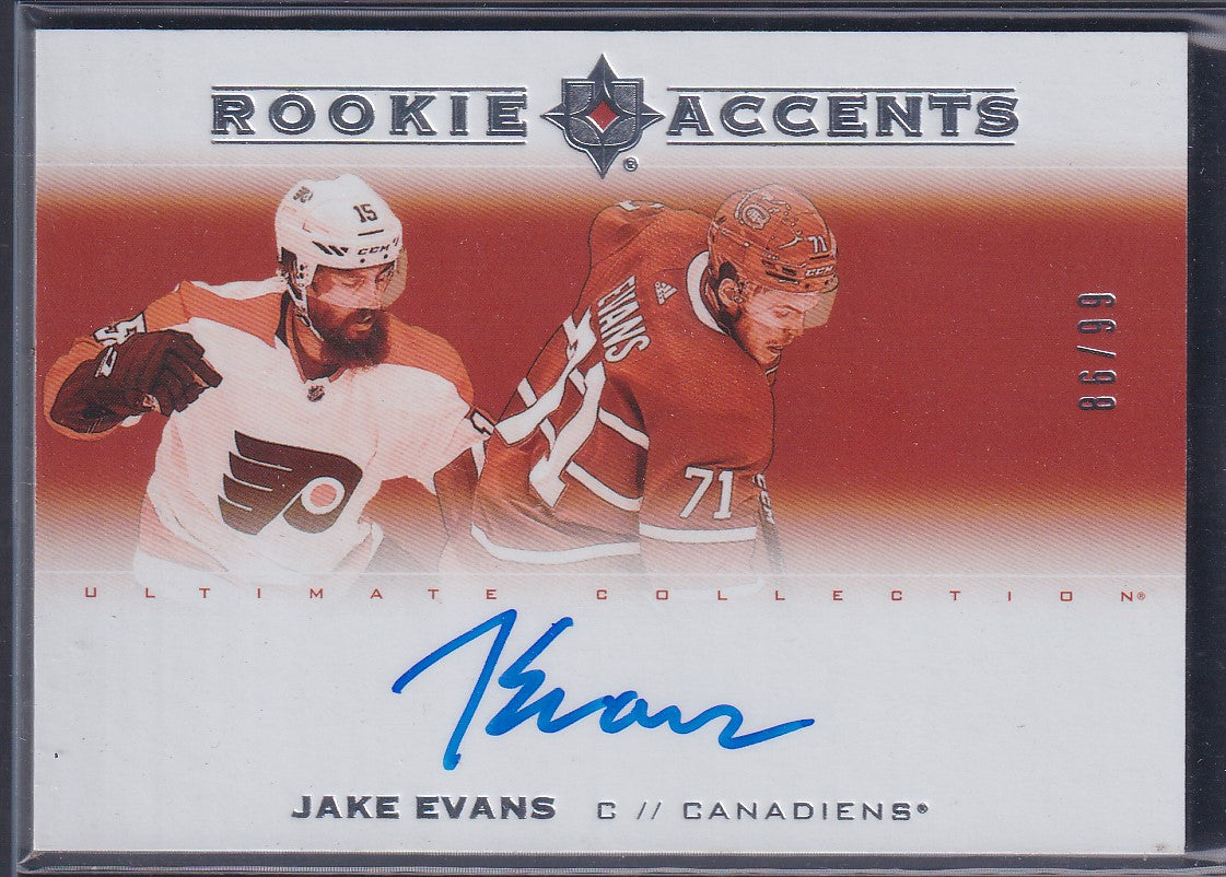JAKE EVANS - 2020 Upper Deck Ultimate Rookie Accents #RA-JE, /99