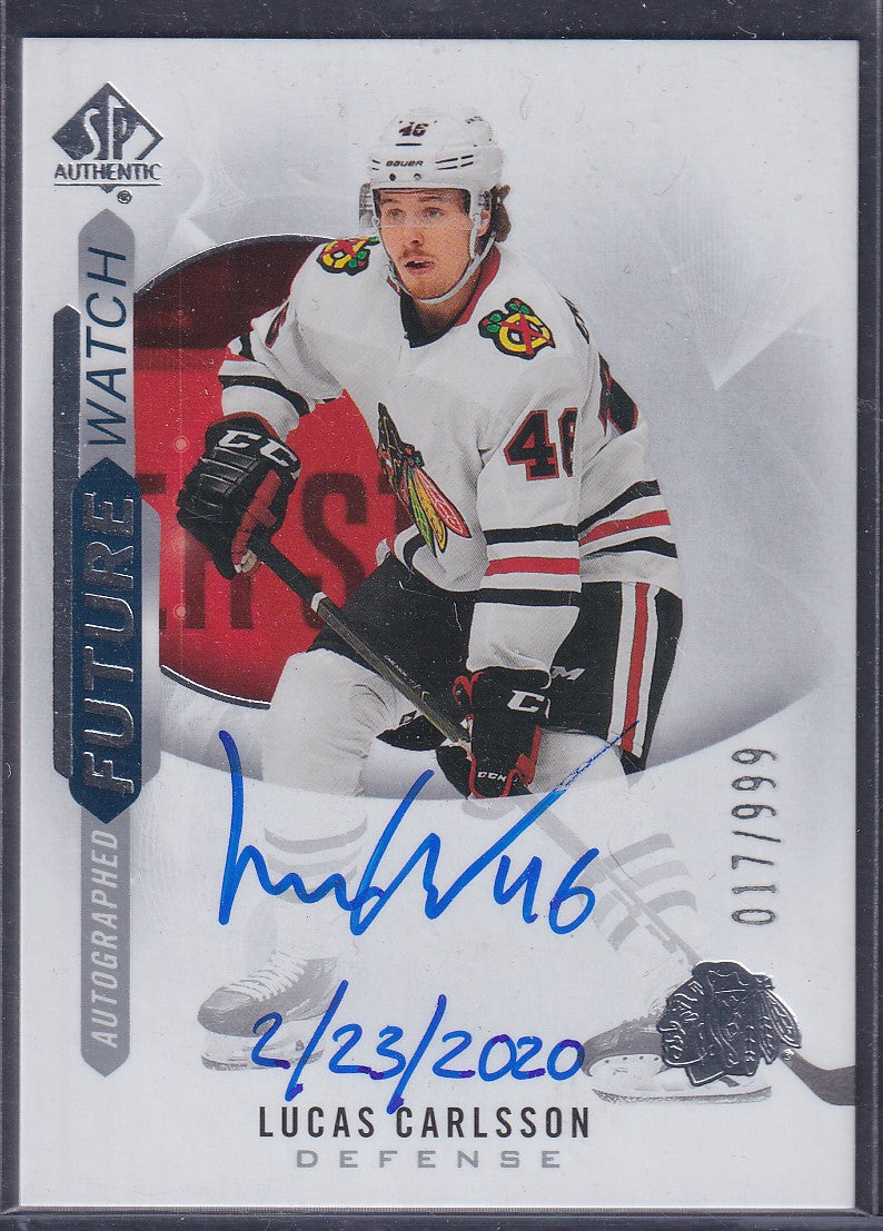LUCAS CARLSSON - 2020 SP Authentic Future Watch Auto INSCRIBED #221, /999
