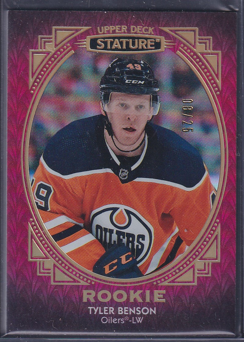 TYLER BENSON - 2020 Upper Deck Stature Rookie #185, /25