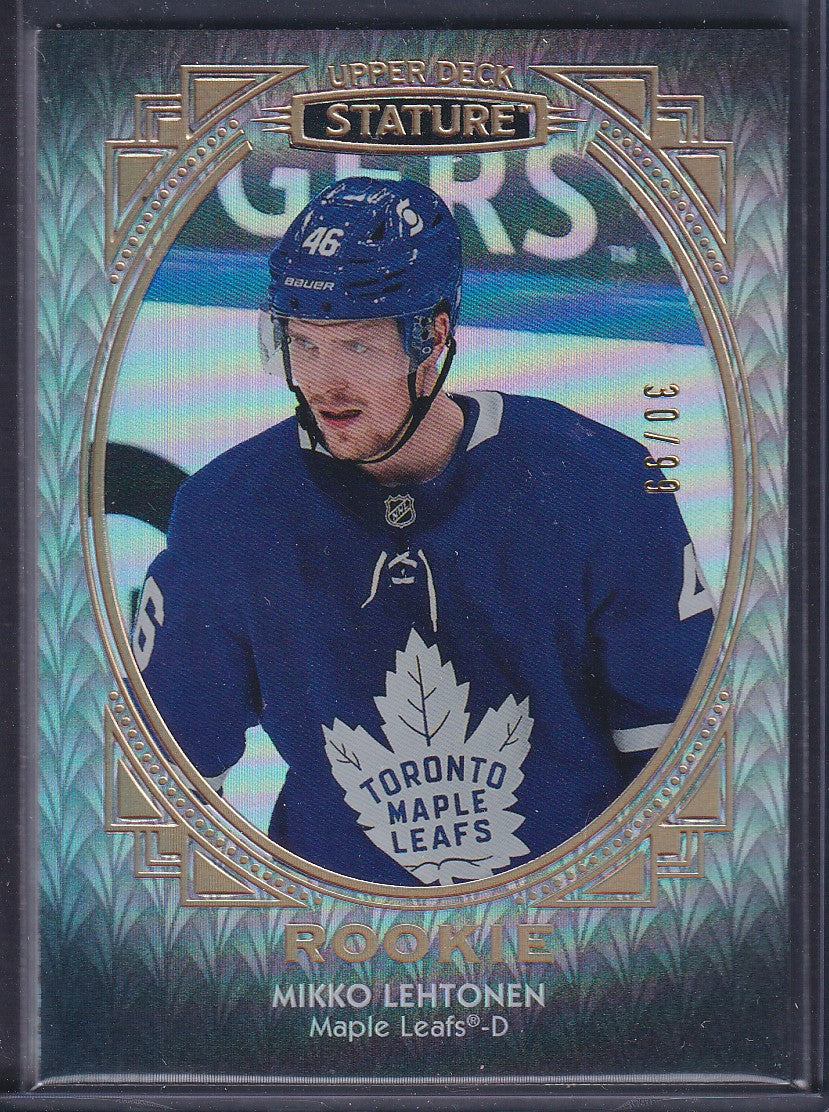 MIKKO LEHTONEN - 2020 Upper Deck Stature Rookie #134, /99