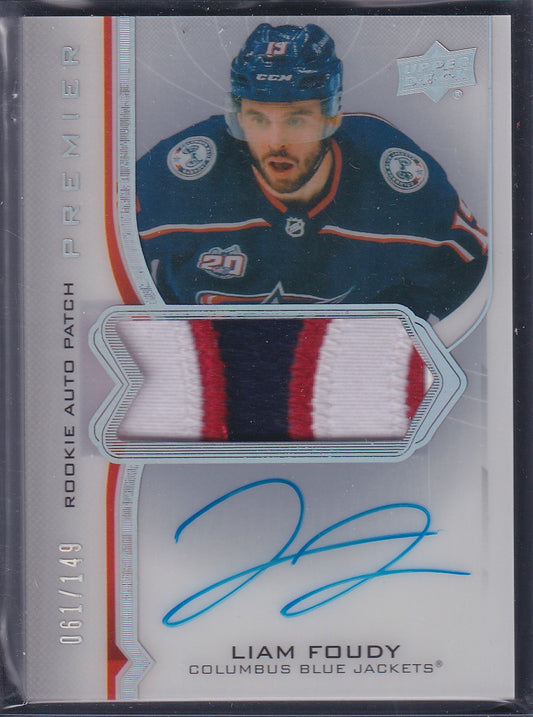 LIAM FOUDY - 2020 Upper Deck Premier Rookie Auto Patch #AR-LF, /149