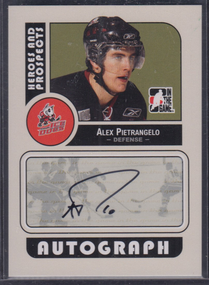 ALEX PIETRANGELO, 2008 ITG Heroes & Prospects #A-AP, Auto